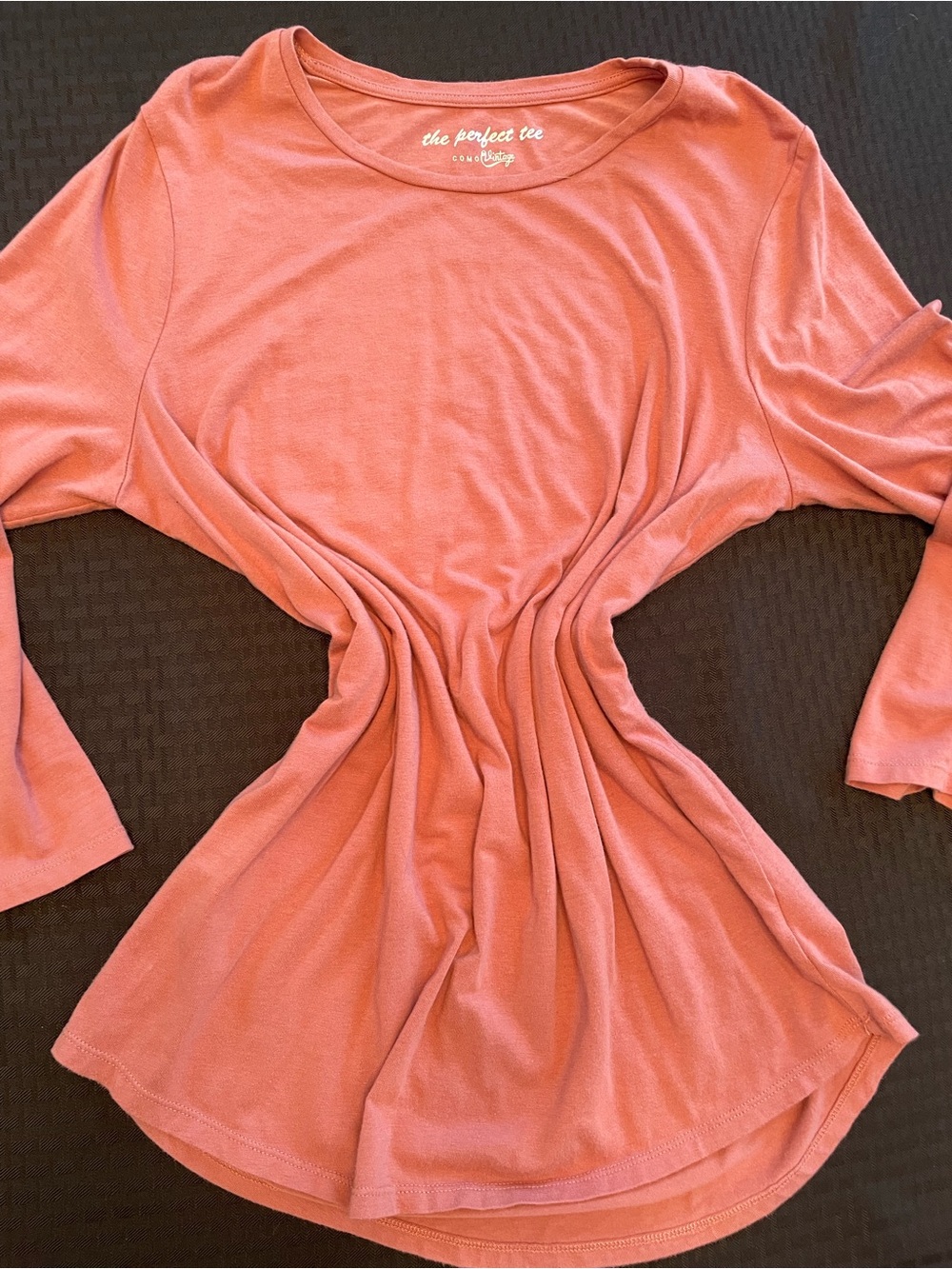 Como Vintage Long Sleeve Tee in Dusty Rose